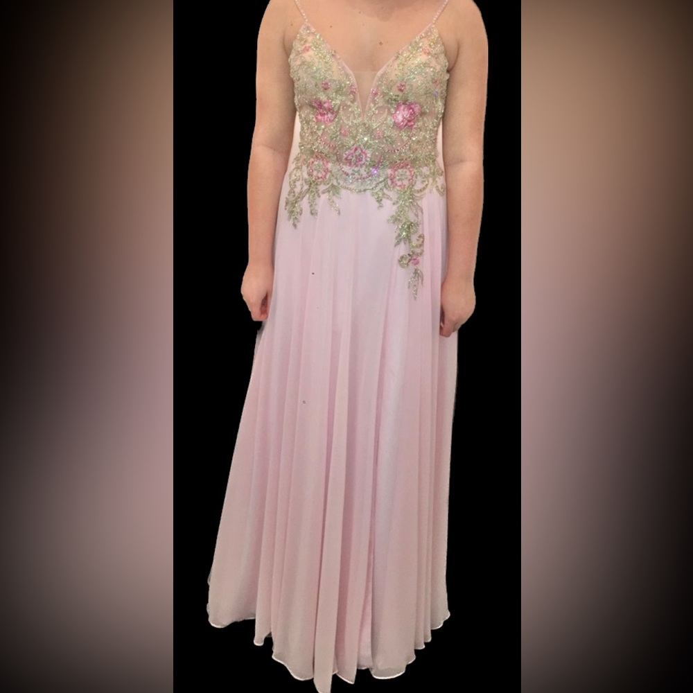 Jovani Women’s Sparkly Pink Long Prom Dress